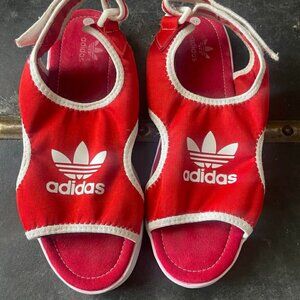 $$ SOLD $$ EUC Adidas Women's Red Sandals size 40 (US 9.5)